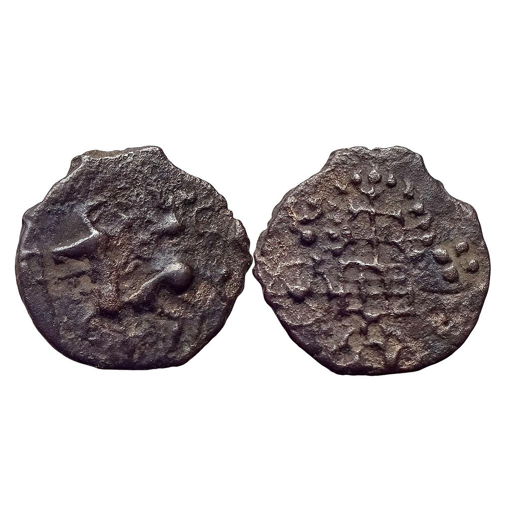 Ancient Kaushambi Vatsa Region Lanky Bull Type Uninscribed Cast Copper Unit