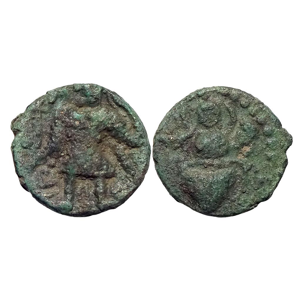 Ancient Kushanas Kanishka II Copper Fractional Unit