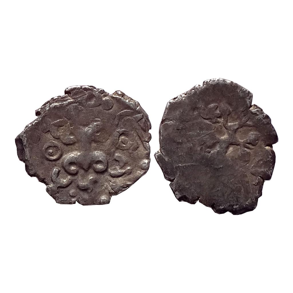 Ancient Punch Marked Coinage Saurashtra Janapada Silver 1/4 Karshapana