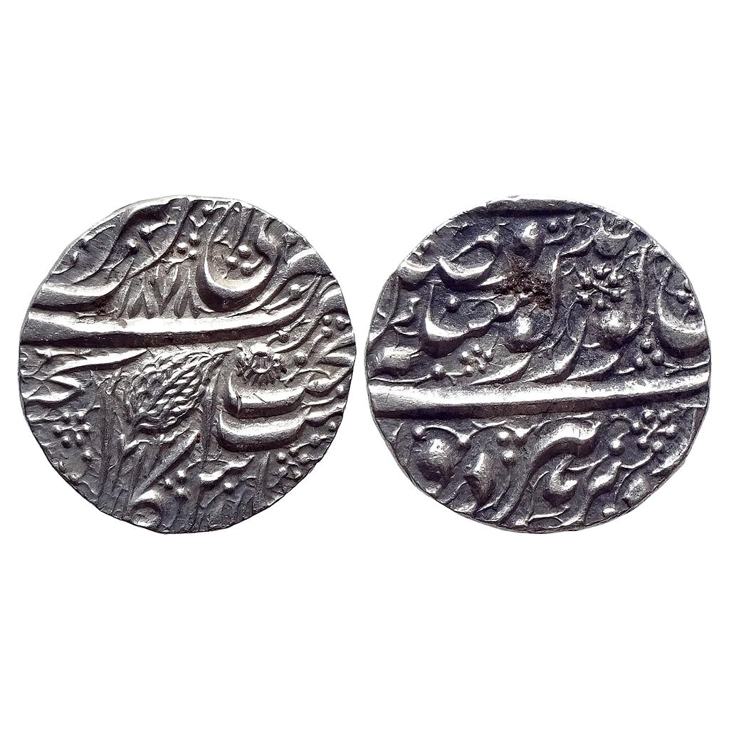 IK Sikh Empire Ranjit Singh VS 1878 Amritsar Mint Nanakshahi Couplet Silver Rupee