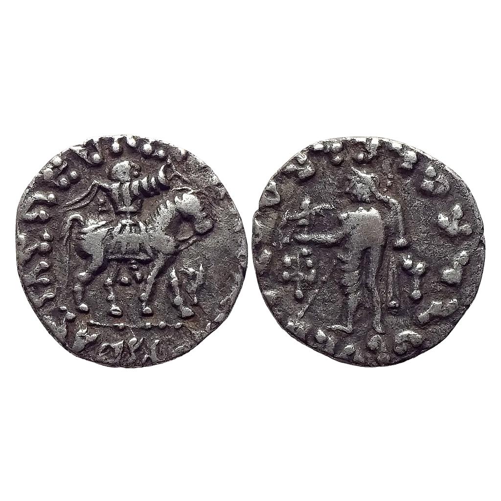 Ancient Indo-Scythians Azes II Silver Drachm