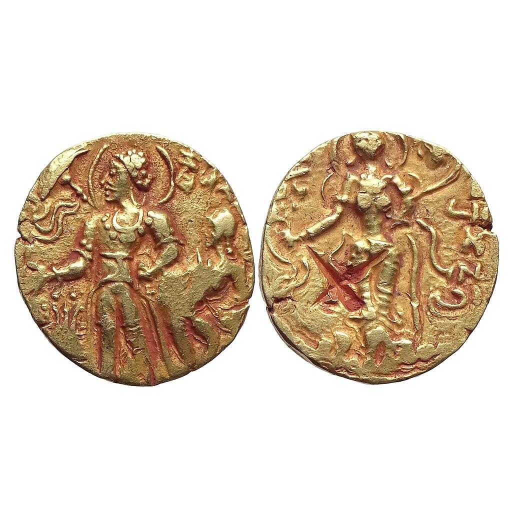 Ancient Guptas Chandragupta II Chaatra type Gold Dinara
