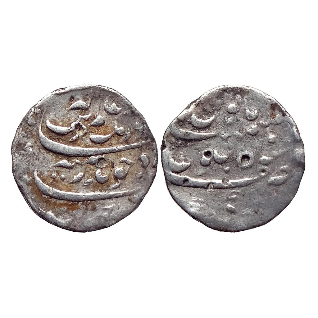 Mughal Aurangzeb Kanji Mint Silver Rupee