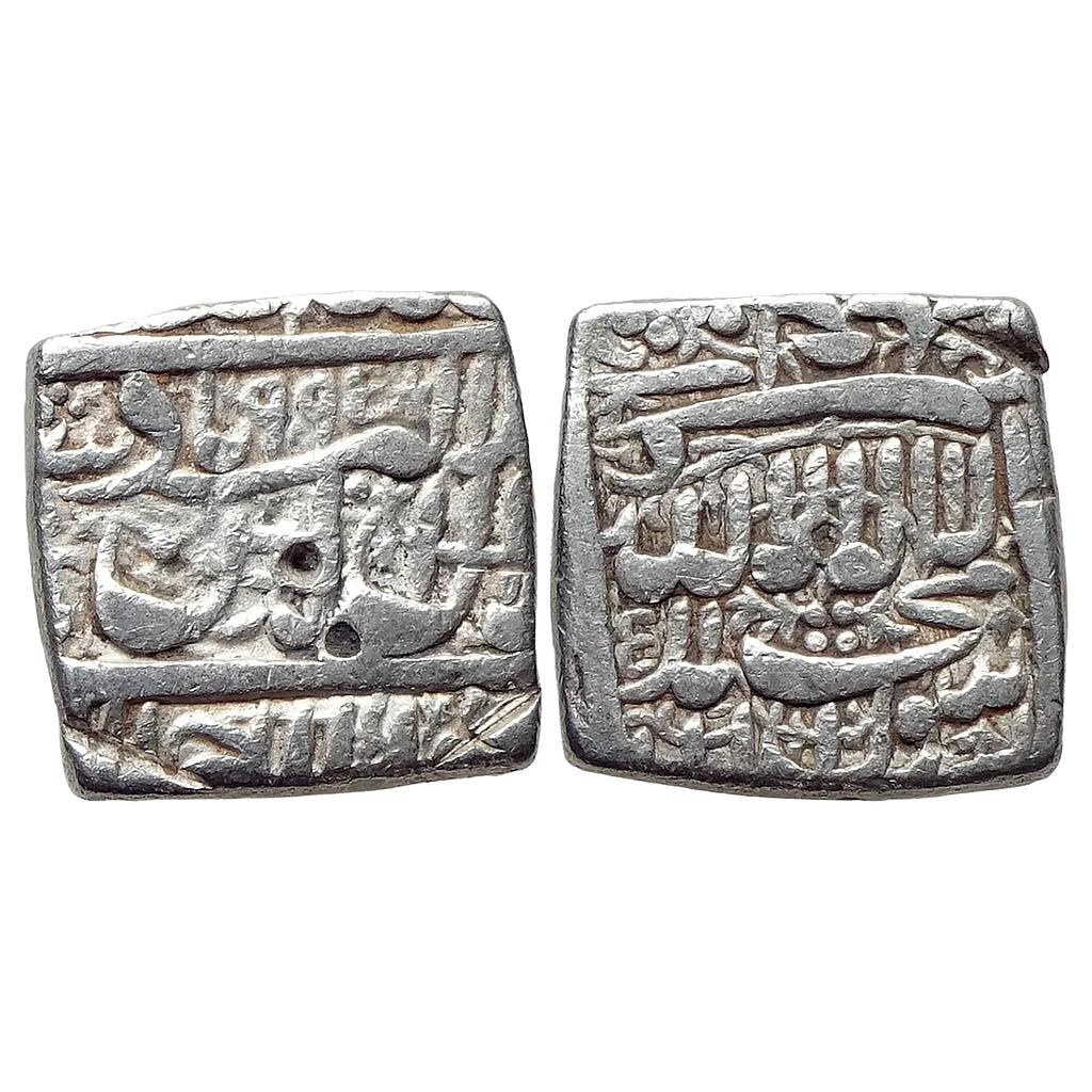 Mughal Akbar Dar-us-Sultanat Ahmadabad Mint Silver Square Rupee