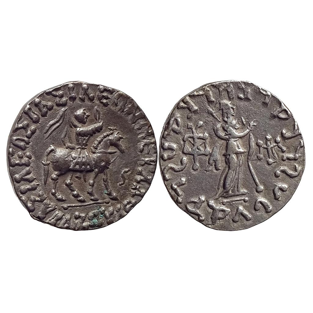 Ancient Indo-Scythians Azes II Silver Indian Tetradrachm