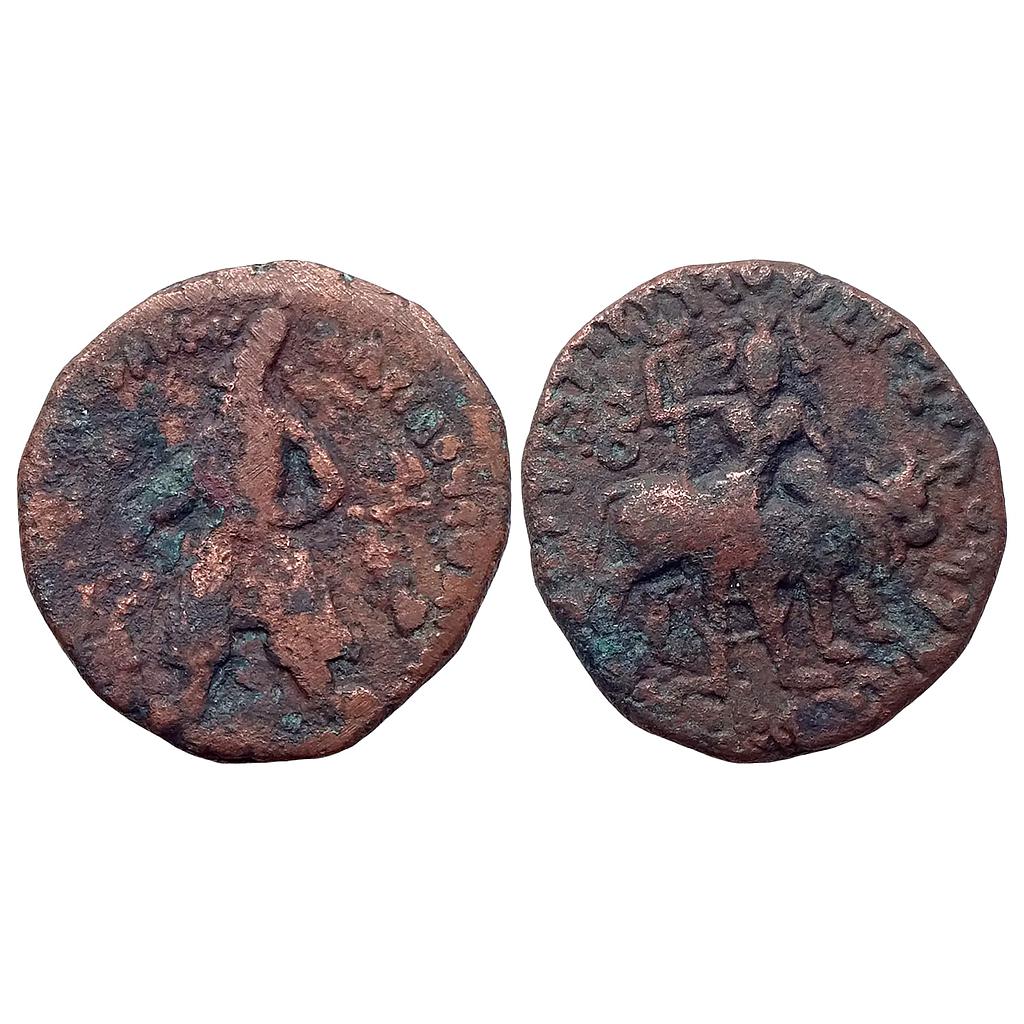 Ancient Kushanas Vima Kadphises Shiva (Oesho) Copper Tetradrachm