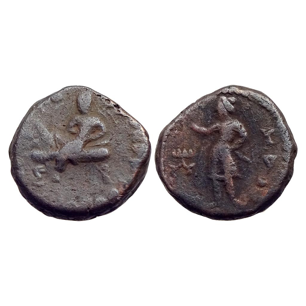 Ancient Kushanas Huvishka Mao Copper Tetradrachm