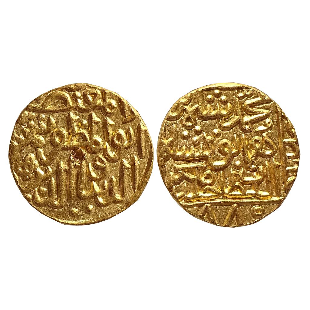 Bahmani Sultan Shams al din Muhammad Shah III Hadrat Muhammadabad Mint Gold Tanka