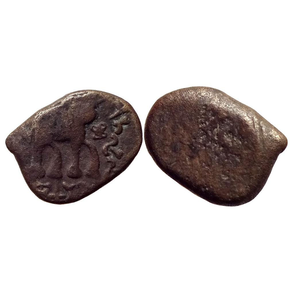 Ancient Satavahanas Gautamiputra Siri Satakarani Newase-Paithan type Copper Unit