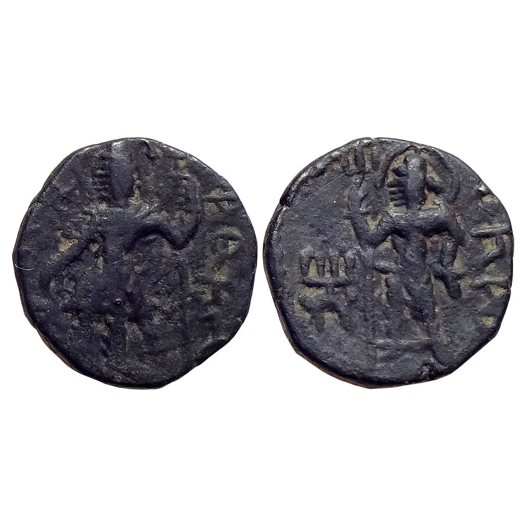 Ancient Kushanas Kanishka I Oesho Shiva Copper Drachm