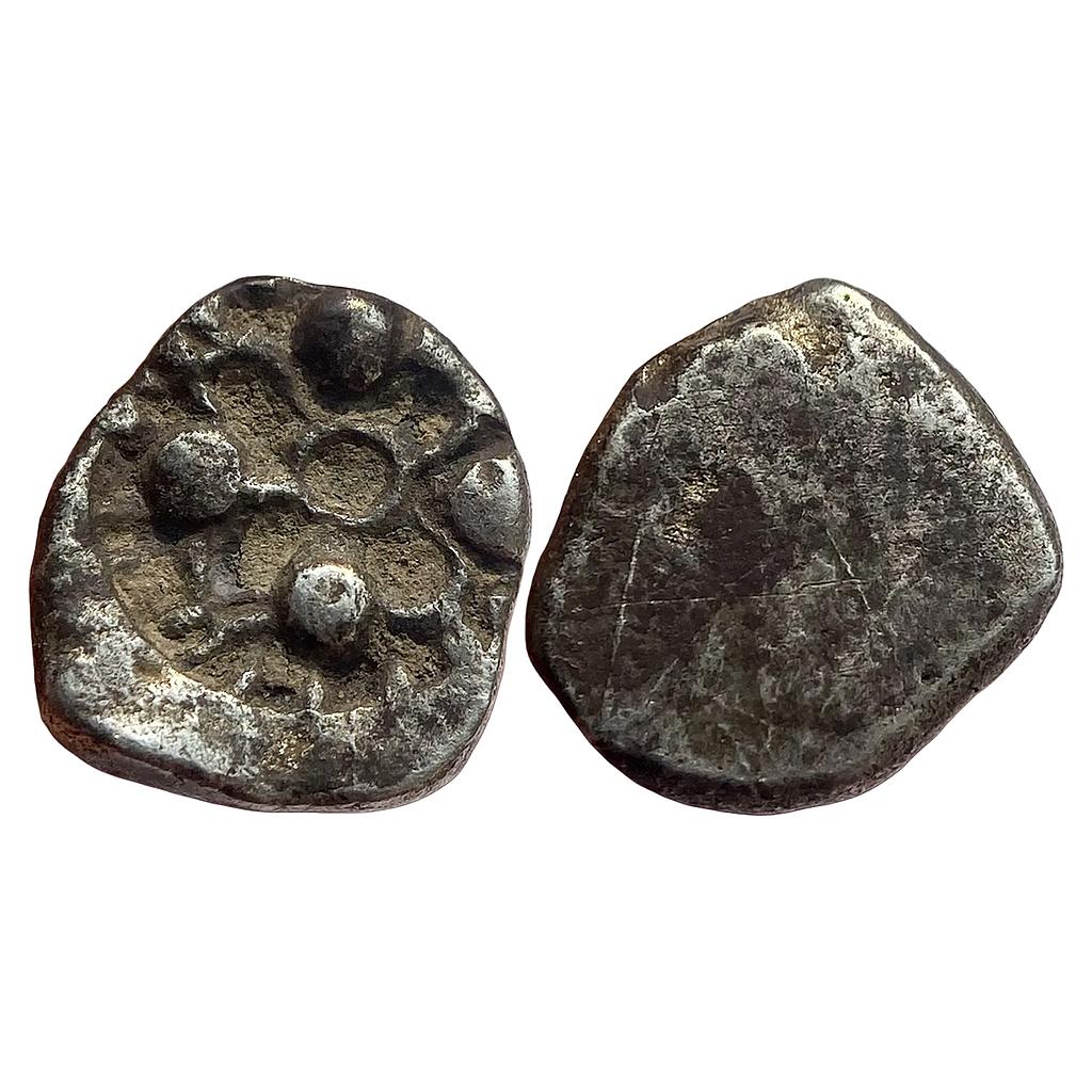 Ancient Punch Marked Coinage Upper Ganga Region Panchala Mahajanapada Silver 1/2 Vimshatika