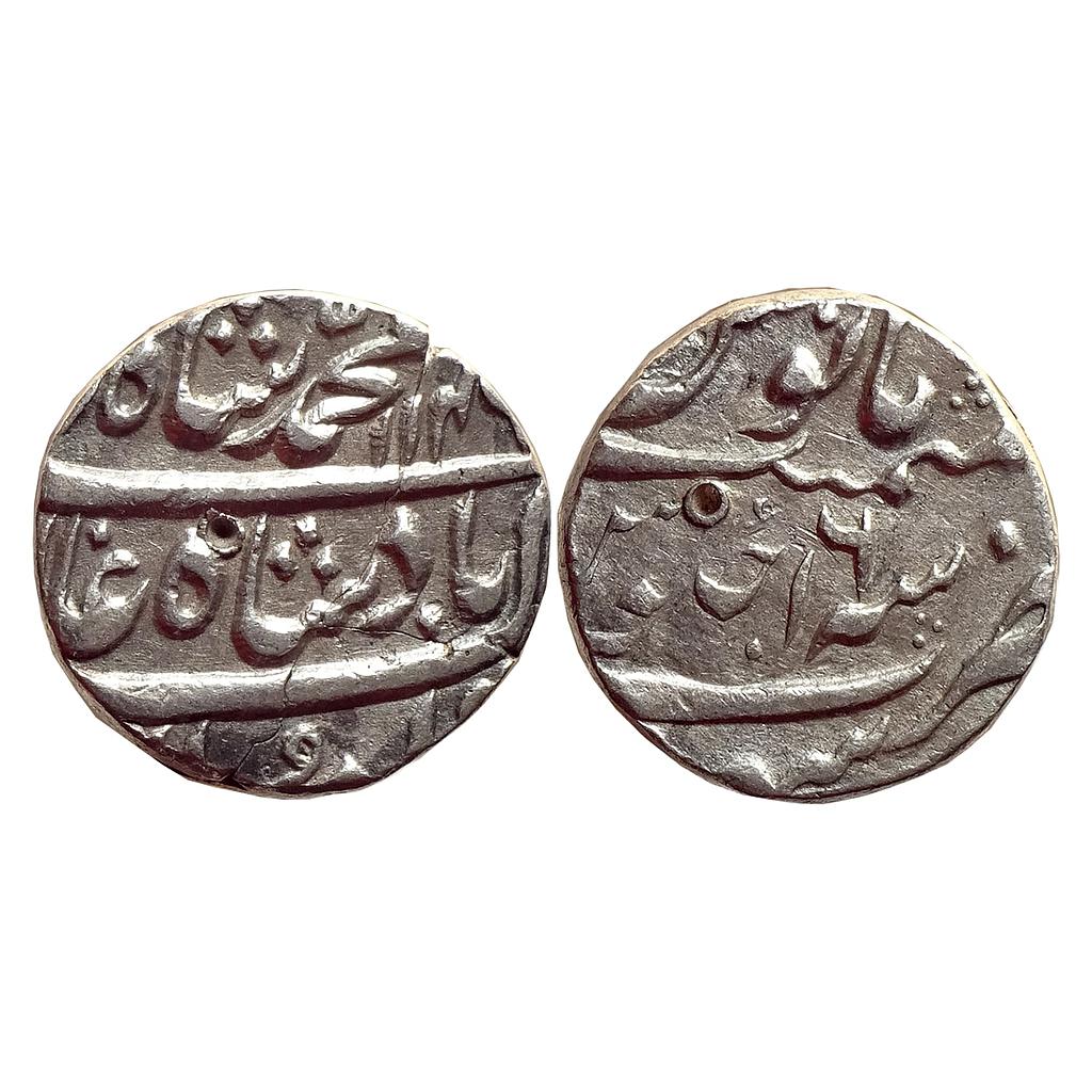 Mughal Muhammad Shah Sahrind Mint Silver Rupee