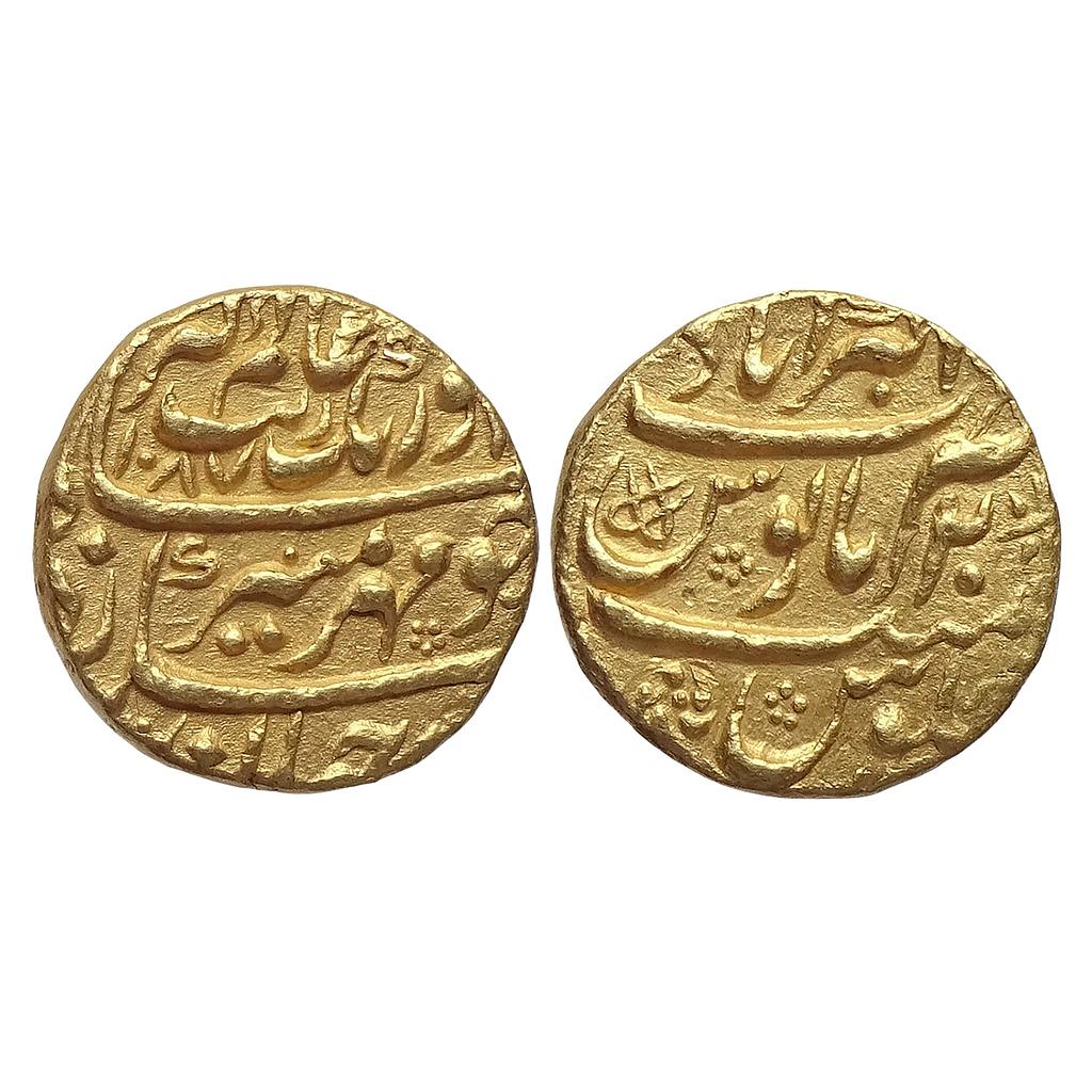 Mughal Aurangzeb Akbarabad Mint Gold Mohur