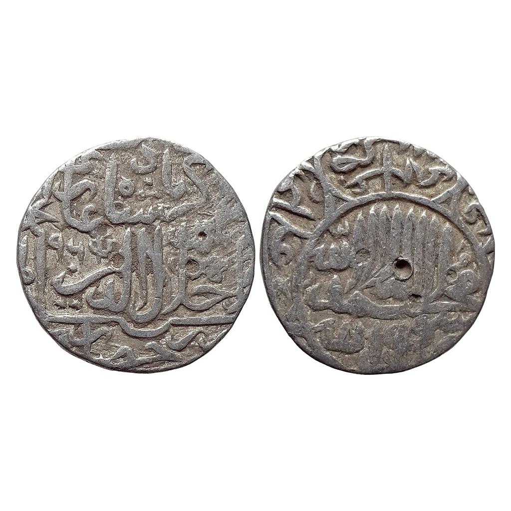 Mughal Akbar Hisar Firoza Mint Silver Rupee