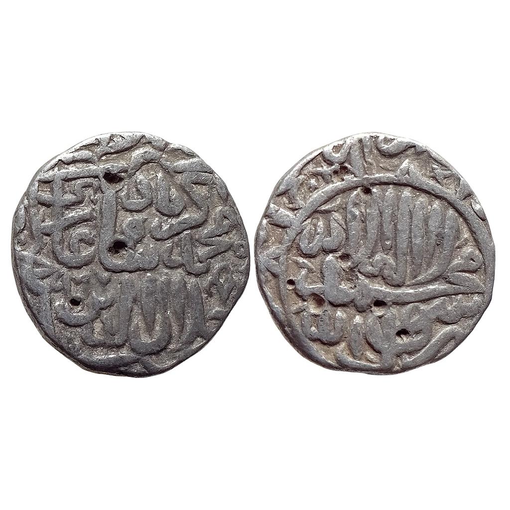 Mughal Akbar Hisar Firoza Mint Silver Rupee