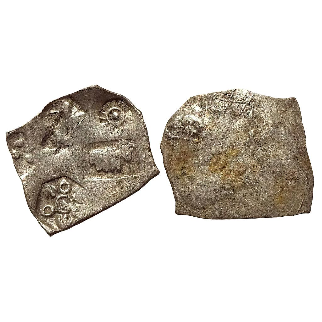 Ancient Punch Marked Coinage Magadha Mahajanapada Series I Type 105 Silver Karshapana