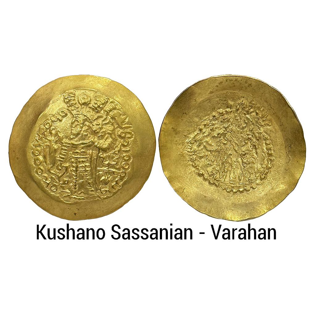 Ancient Kushano-Sassanian Kidarite Huns Varahan Gold Dinara
