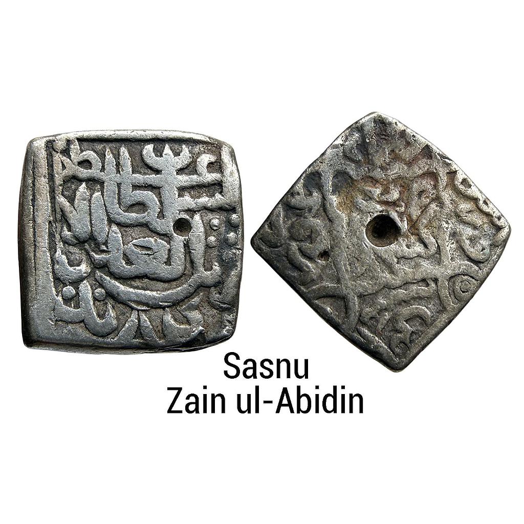 Kashmir Sultan Zain ul-Abidin Kashmir Mint Silver Square Sasnu