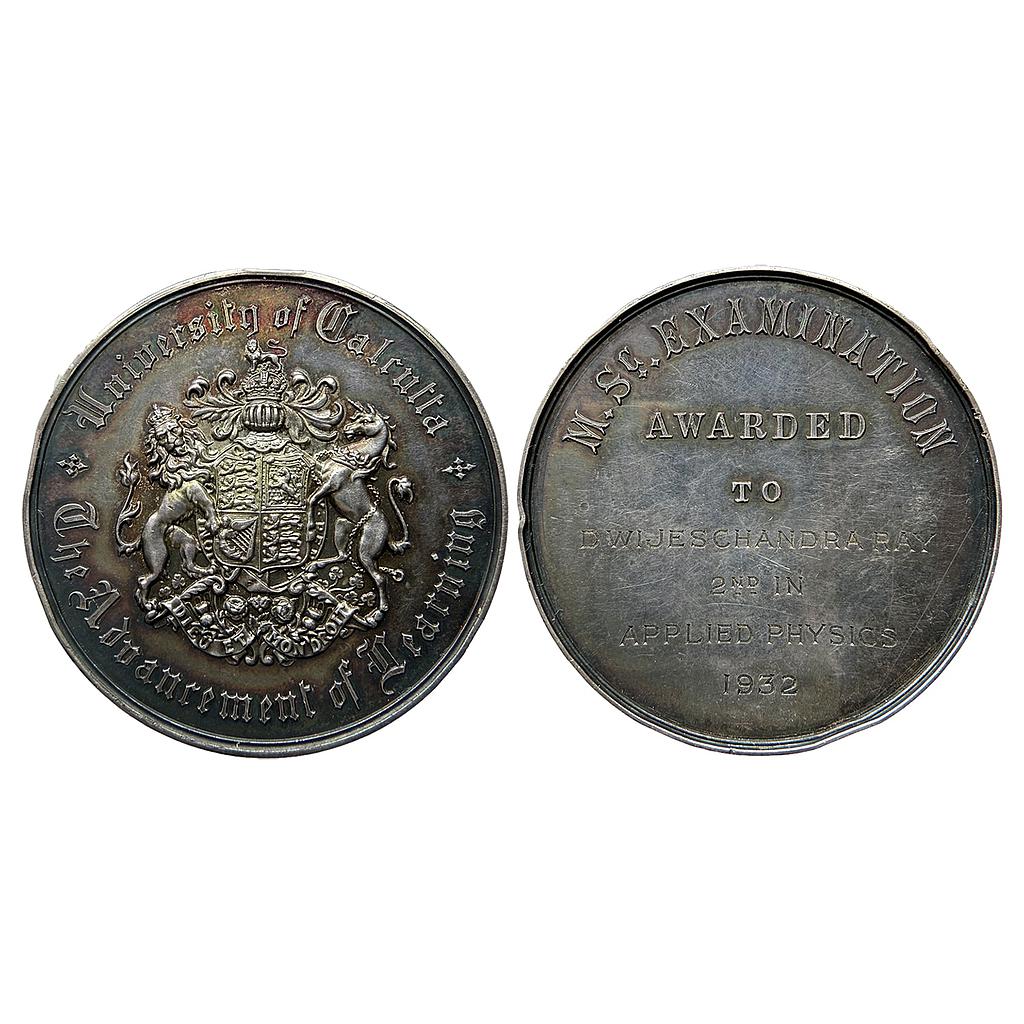 Medals University of Calcutta MSc. Examination Silver Medal