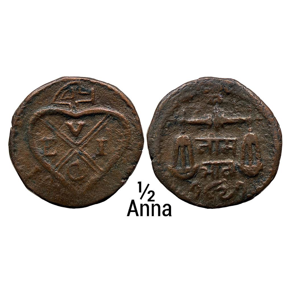 EIC Bombay Presidency Copper 1/2 Anna