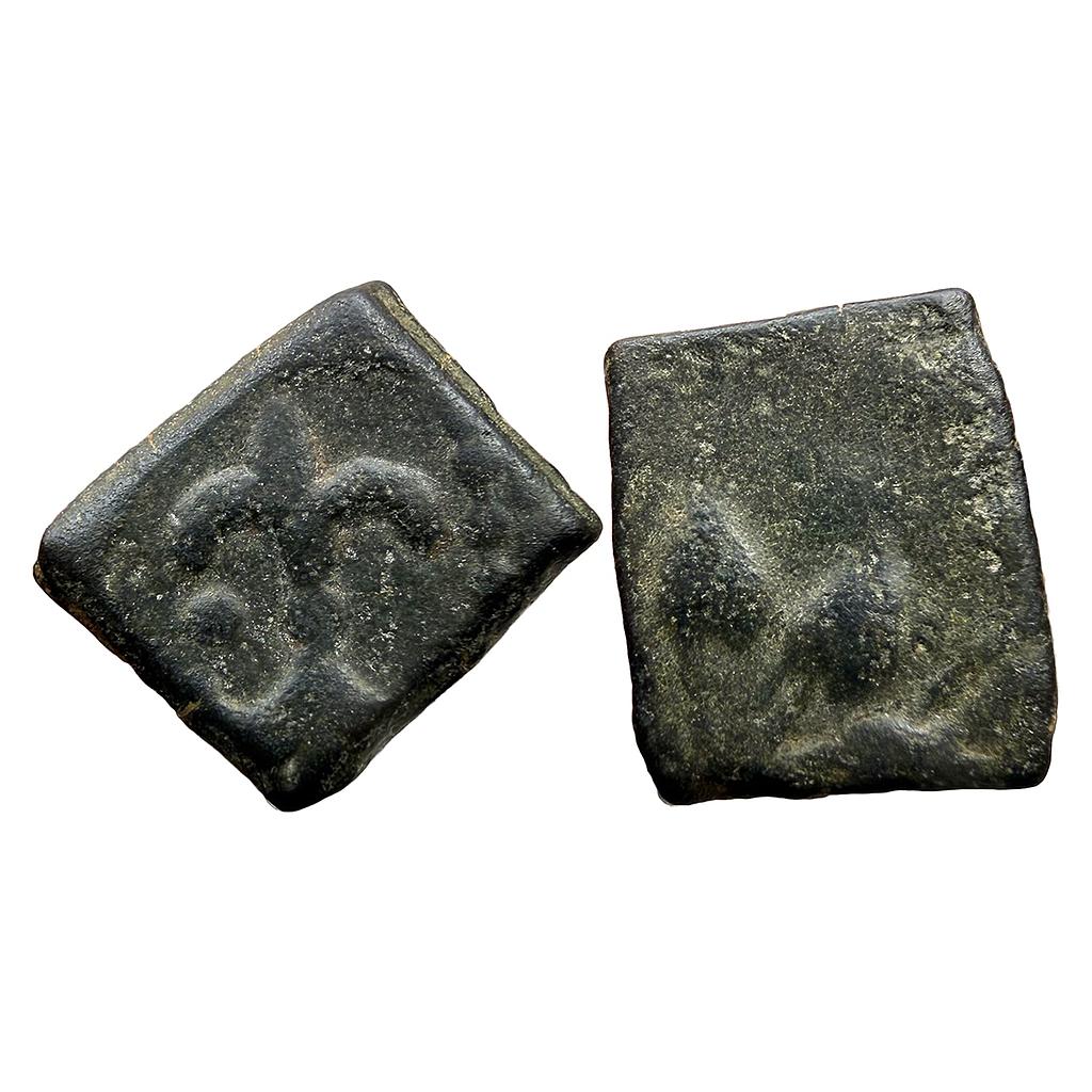 Ancient Newase-Paithan Western Kshatrapas Kshaharata Family Nahapana Copper Unit