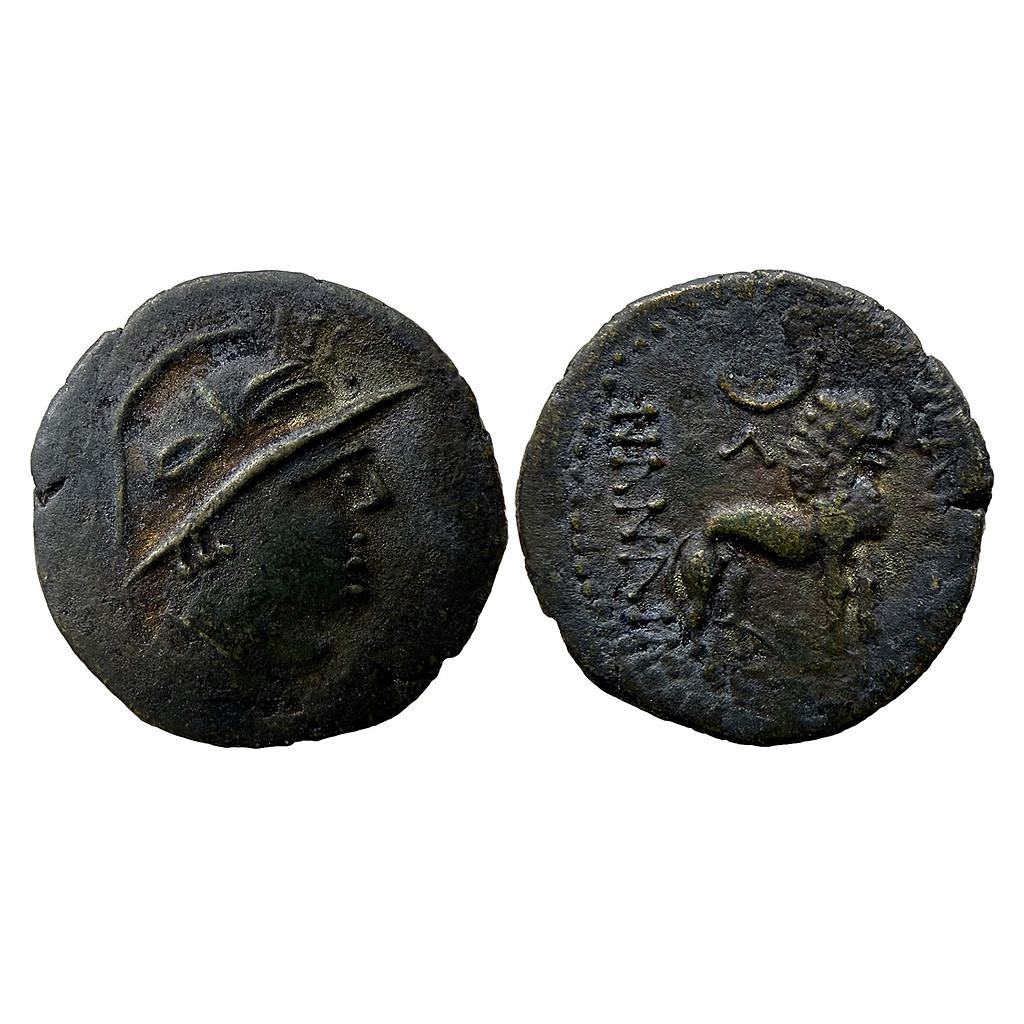 Ancient World Bactria Yueh-Chi tribes Sapalbizes Silver Double Obol