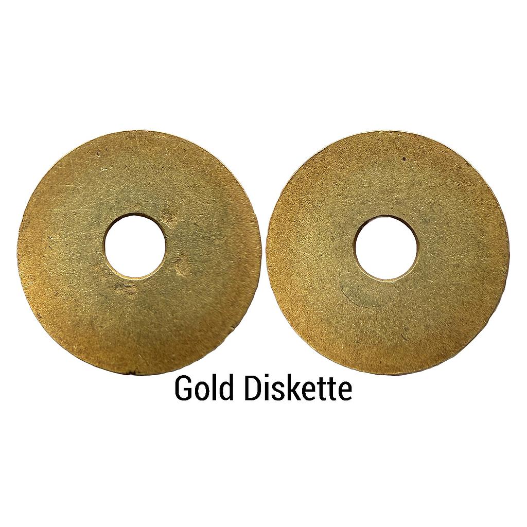 Ancient Indus Valley Civilization Gold Ornament-Diskette Shaped with a Hole at Center for Stringing
