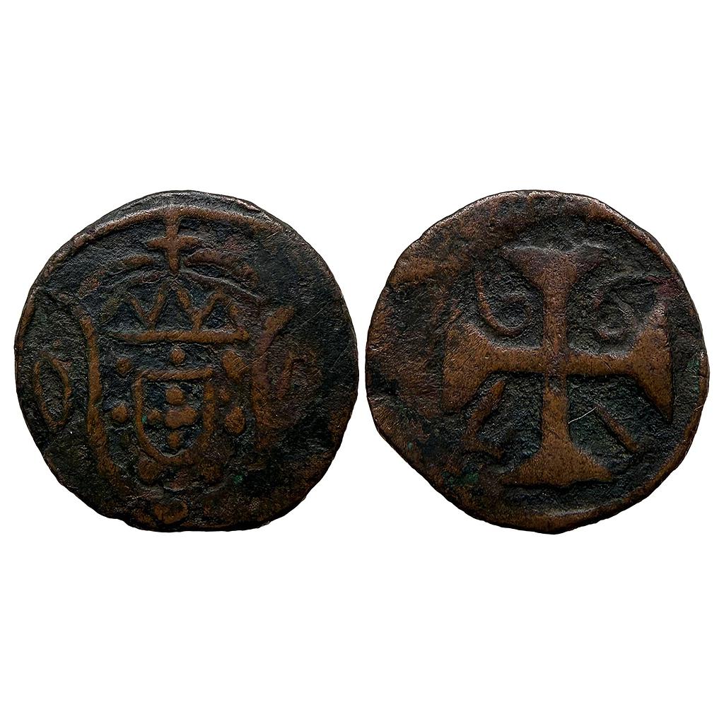 Indo Portugues Diu Joao as Prince Regent 1799 AD Copper Atia 1/4 Tanga
