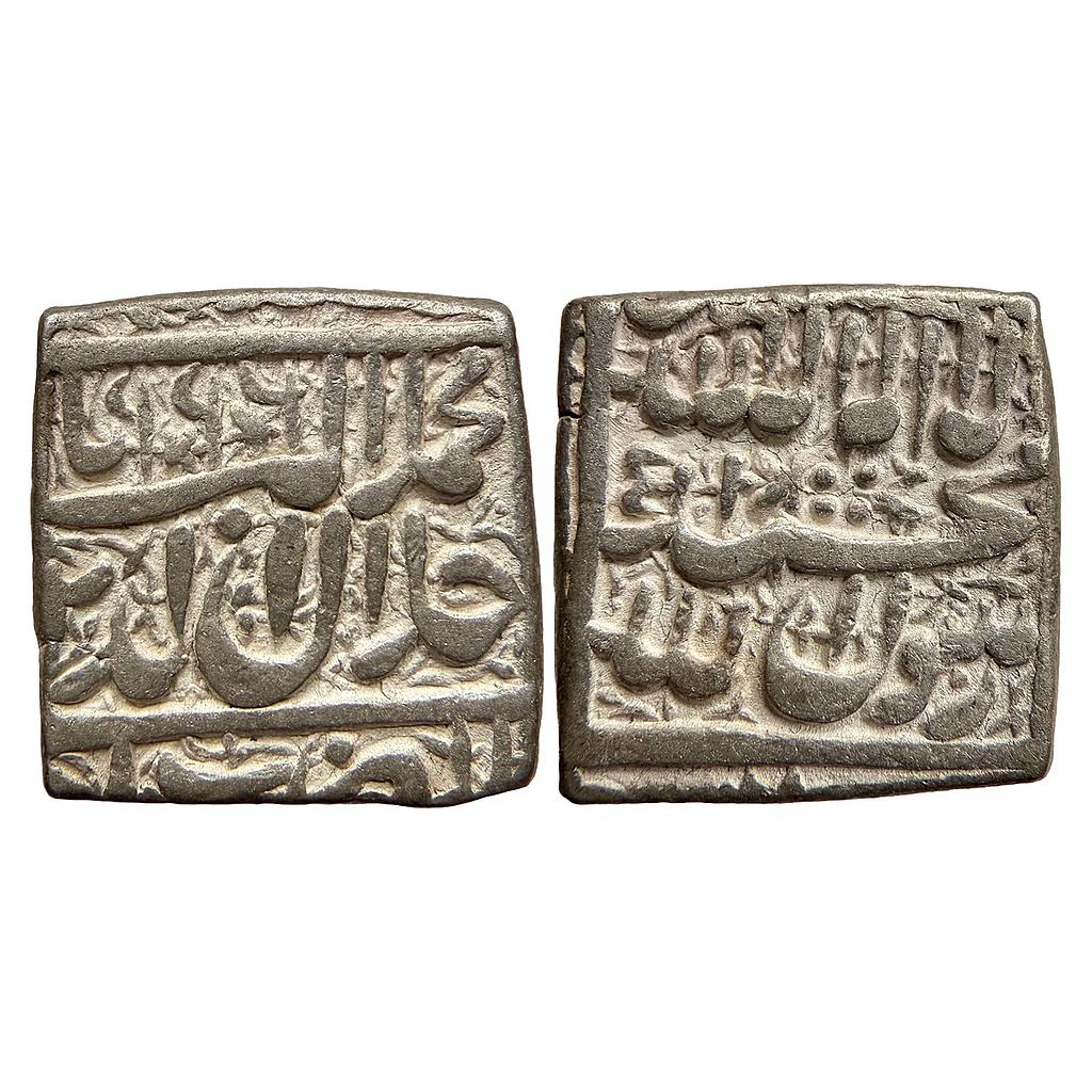 Mughal Akbar Ujjain Mint  Silver Square Rupee