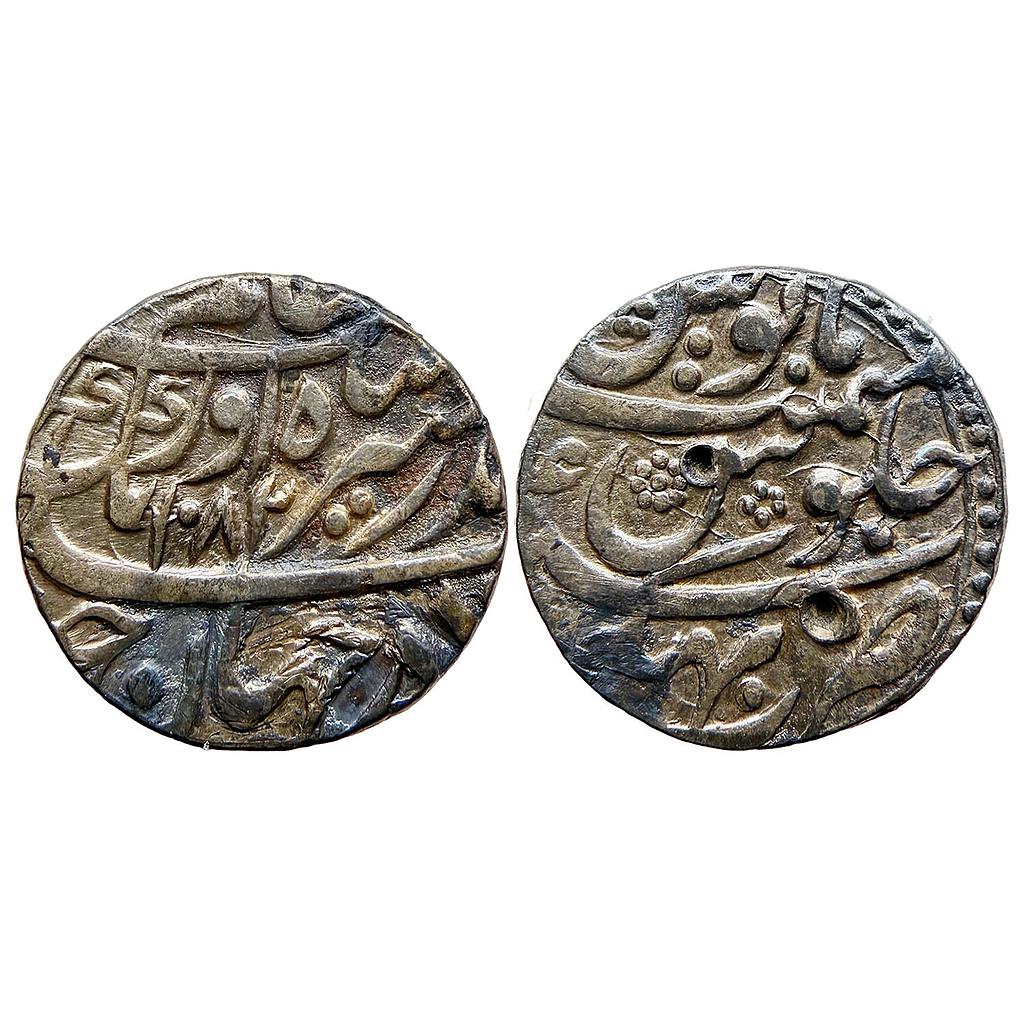 Mughal Aurangzeb Bhakkar Mint Silver Rupee