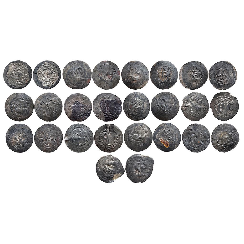 Hindu Medieval Harikela Eastern Bengal Set of 13 Coins Silver Unit