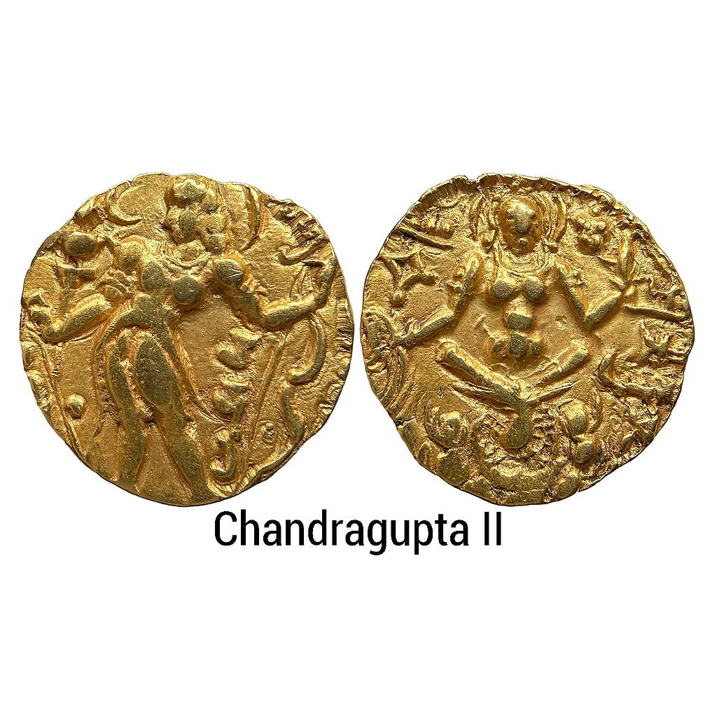 Ancient Guptas Chandragupta II Archer type Gold Dinar