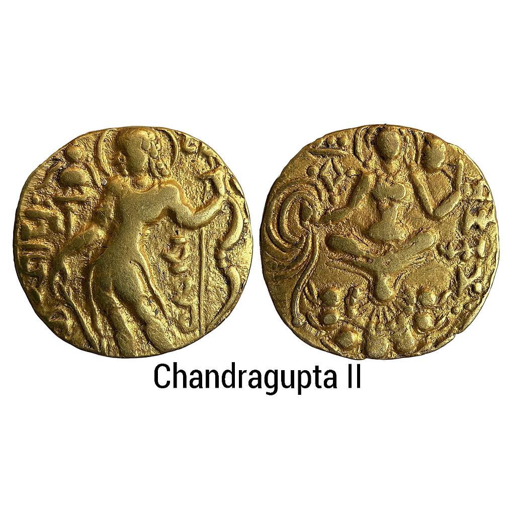 Ancient Guptas Chandragupta II Archer type Gold Dinar