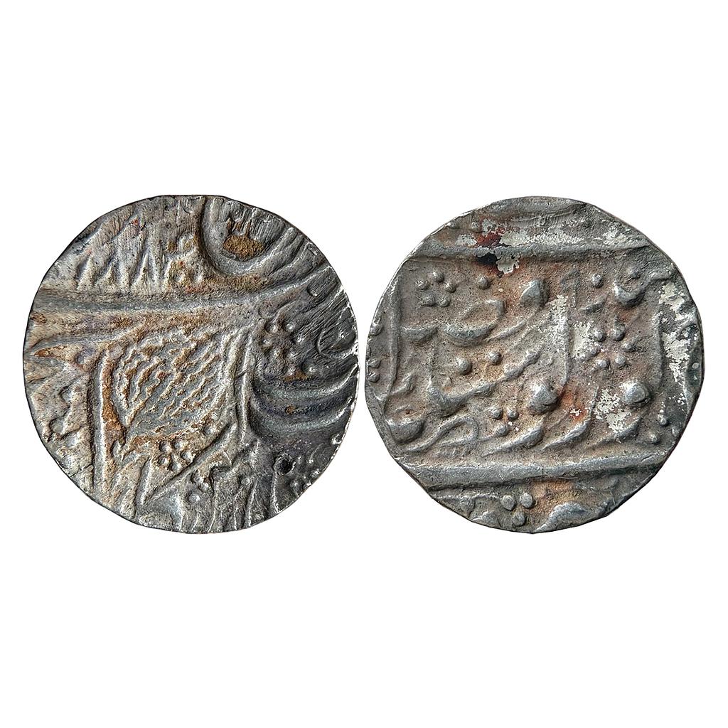 IK Sikh Empire Ranjit Singh VS 1884 1890 Amritsar Mint Nanakshahi Couplet Silver Rupee