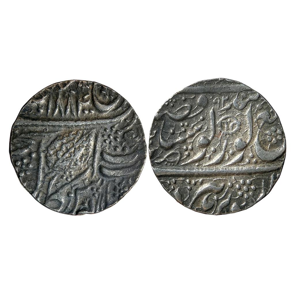 IK Sikh Empire Ranjit Singh VS 1884 1892 Amritsar Mint Nanakshahi Couplet Silver Rupee