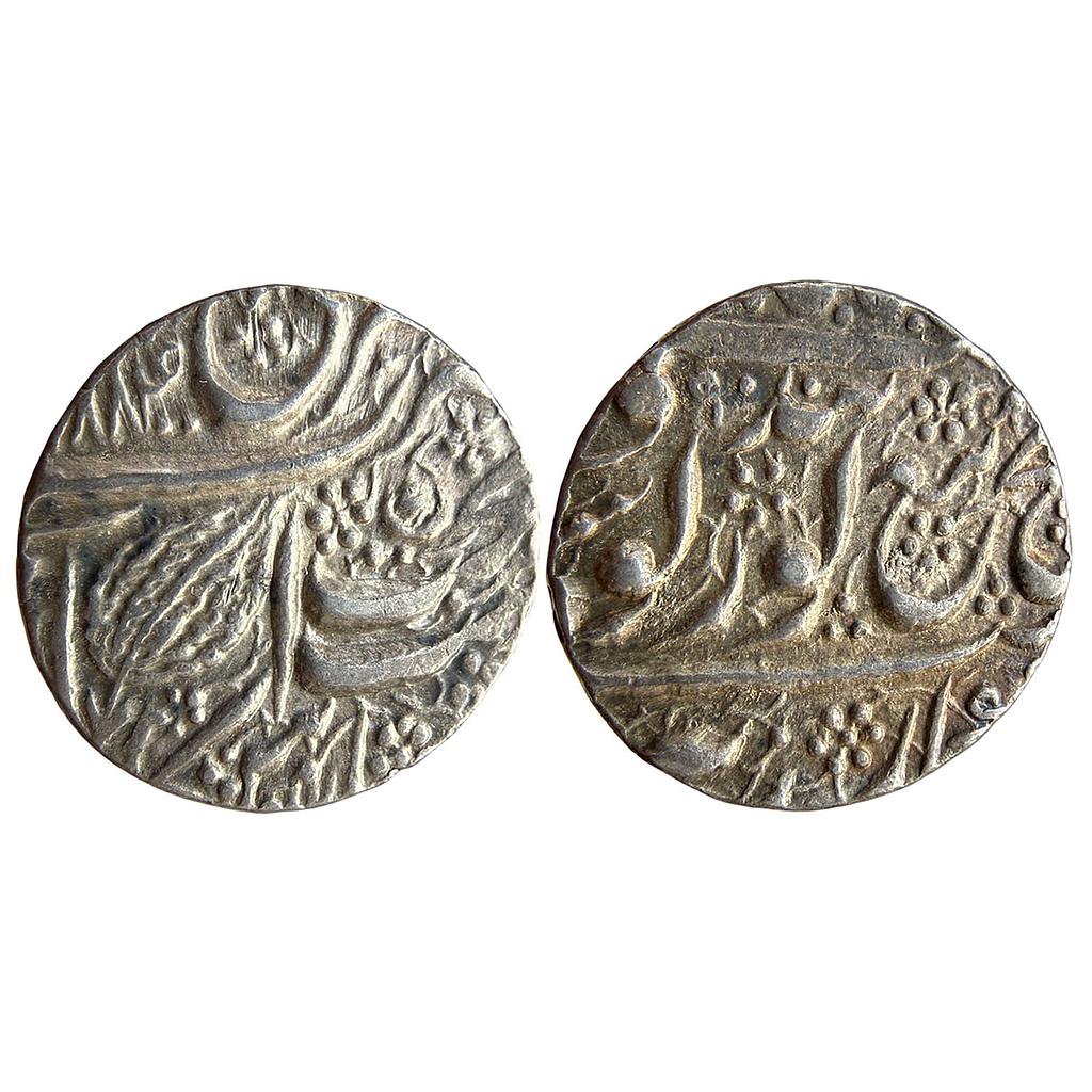 IK Sikh Empire Ranjit Singh VS 1884 1890 Amritsar Mint Nanakshahi Couplet Silver Rupee