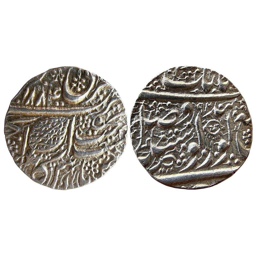 IK Sikh Empire Ranjit Singh VS 1884 1892 Amritsar Mint Nanakshahi Couplet Silver Rupee