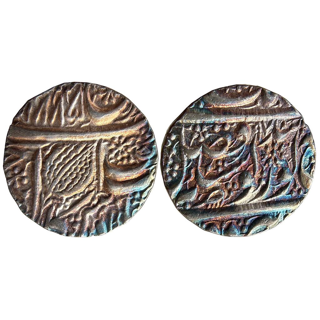IK Sikh Empire Ranjit Singh VS 1885 1897 Amritsar Mint Nanakshahi Couplet Silver Rupee
