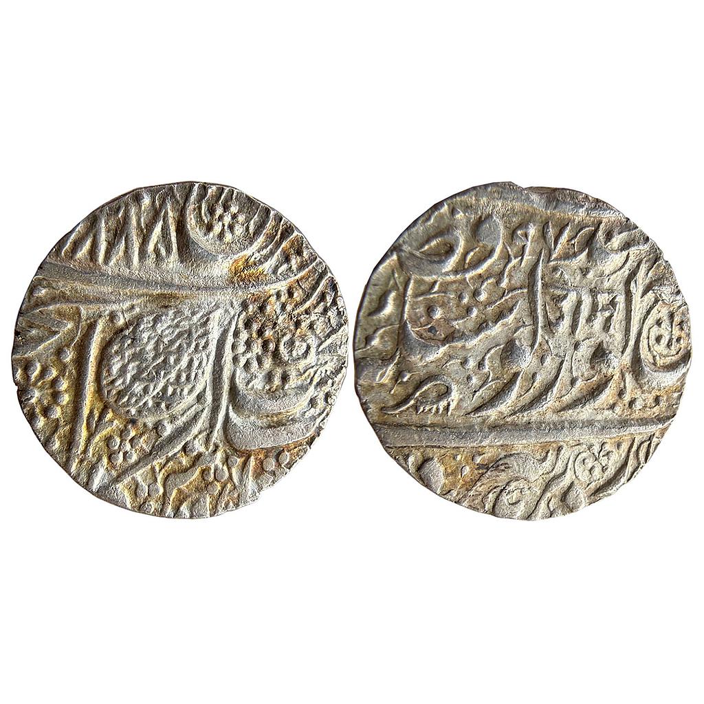 IK Sikh Empire Kharak Singh VS 1885 1897 Amritsar Mint Nanakshahi Couplet Silver Rupee