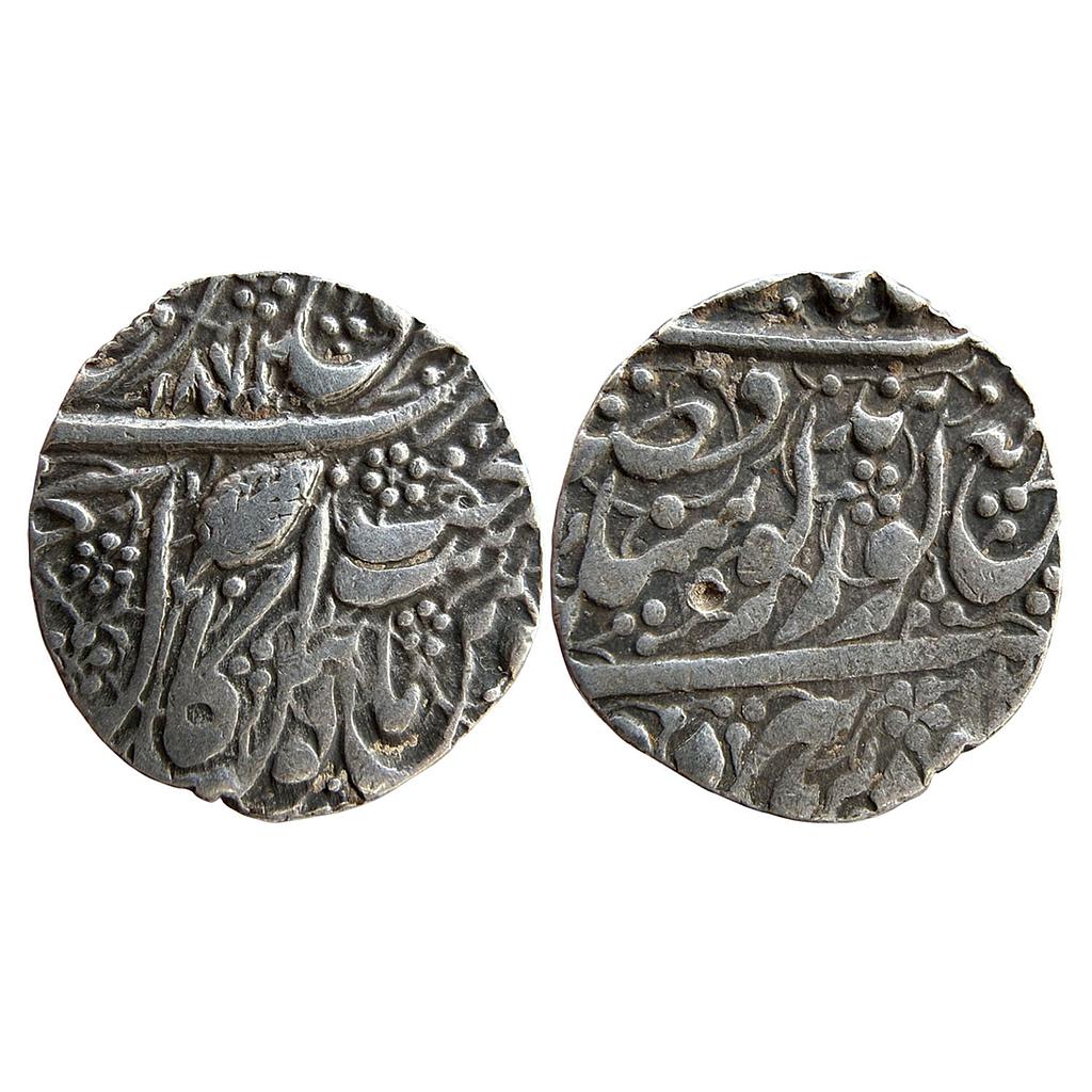 IK Sikh Empire Ranjit Singh VS 1872 Amritsar Mint Nanakshahi Couplet Silver Rupee