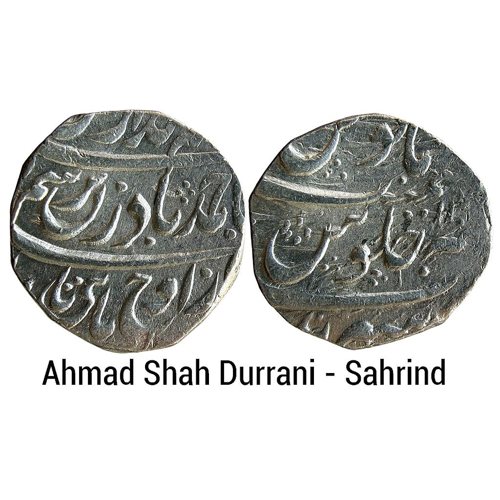 IK Durrani Ahmad Shah Durrani Sahrind Mint Silver Rupee