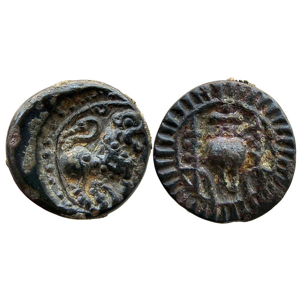 Ancient Vishnukundins Copper Alloy Heavy Weight Unit