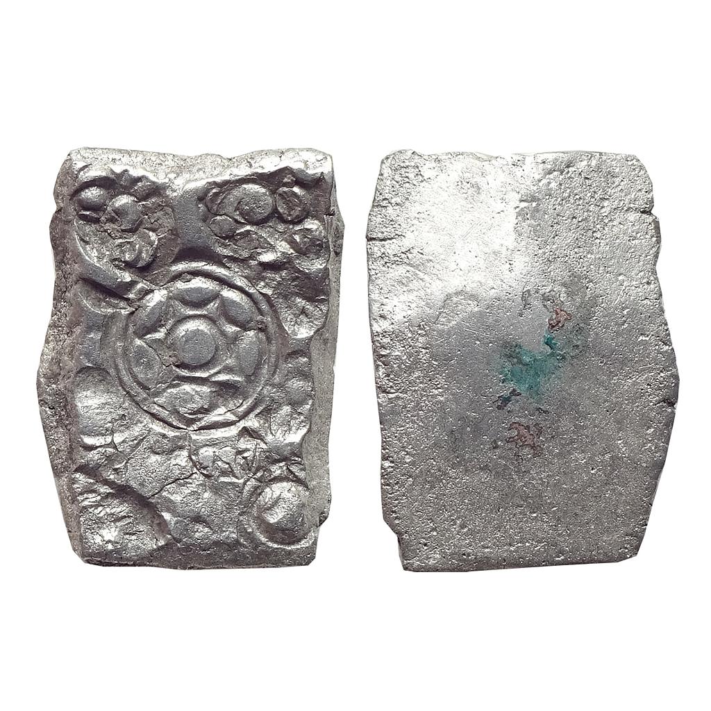 Ancient, Archaic Series, Punch Marked Coinage, attributed to Shakya Janapada, Narhan Hoard type, Silver 5 Shana
