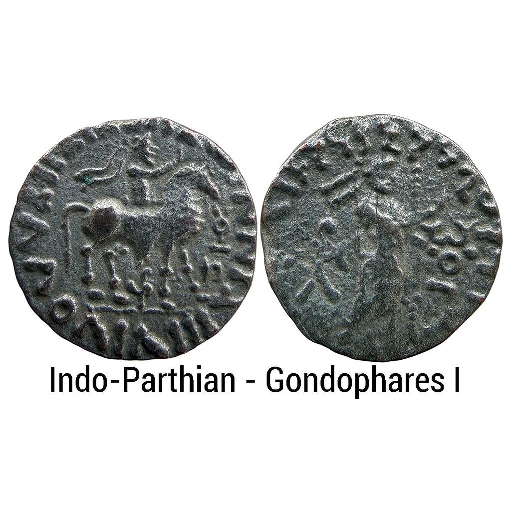 Ancient Indo-Parthians Gondophares I Silver Tetradrachm Indian Standard