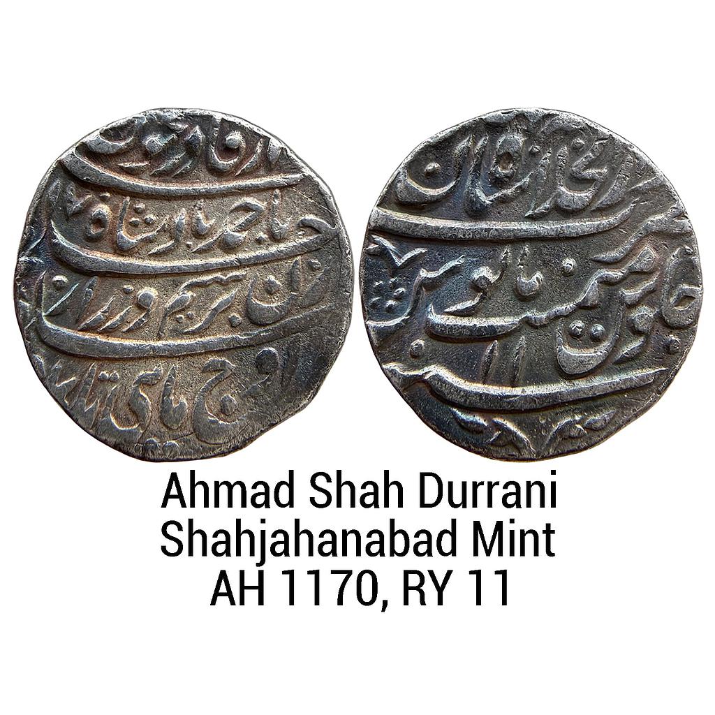 IK Durrani Ahmad Shah Durrani Dar al-Khilafat Shahjahanabad Mint Silver Rupee