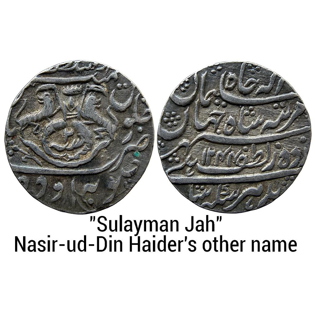 IPS Awadh State Nasir-ud-Din Haider Dar as-Sultanat Lakhnau Suba Awadh Mint Silver Rupee