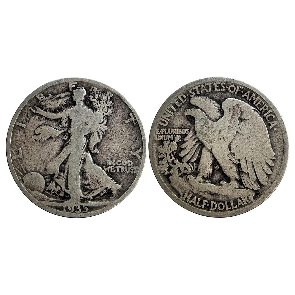 United States of America Philadelphia Mint Walking Liberty Half Dollar Silver (.900) 1/2 Dollar = 50 Cents