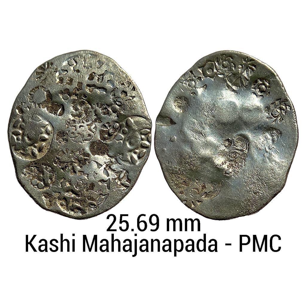 Ancient Archaic Punch Marked Coinage Kashi Mahajanapada from middle Ganga valley Silver Vimshatika