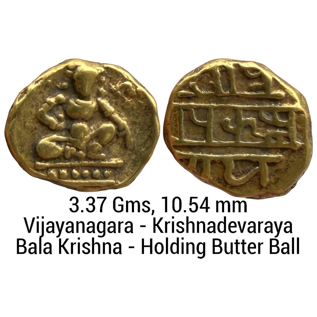 Hindu Medieval Vijayanagar Kingdom Krishnadevaraya Gold Varaha