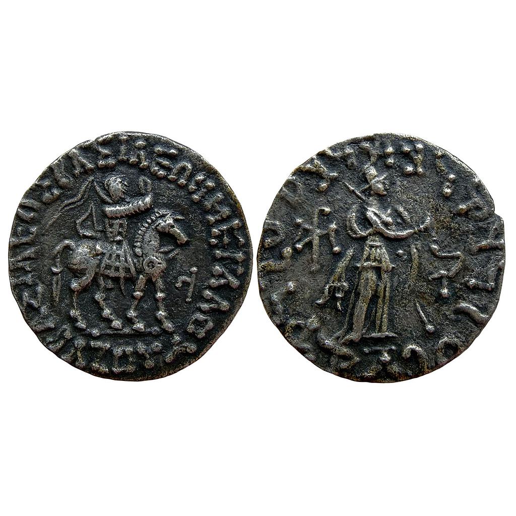 Ancient Indo-Scythians Azes Silver Tetradrachm Indian Standard